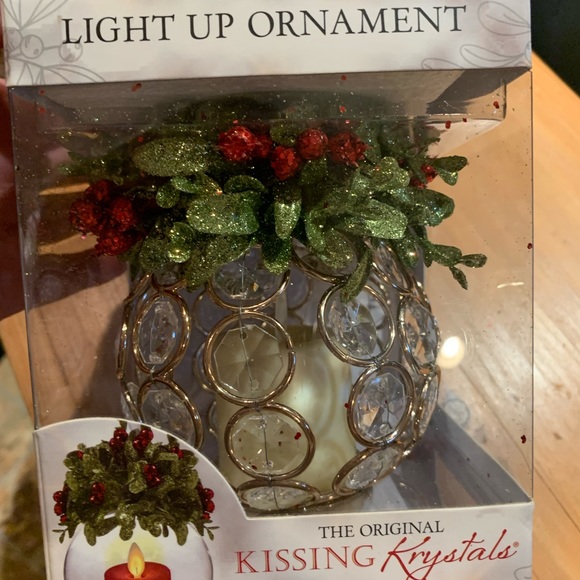 Ganz Kissing Krystal Acrylic Christmas Mistletoe Ornament..NWOT - Picture 6 of 6